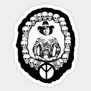 DAVID ALLAN COE- (RUSSIAN CRIMINAL) TATTOO Sticker